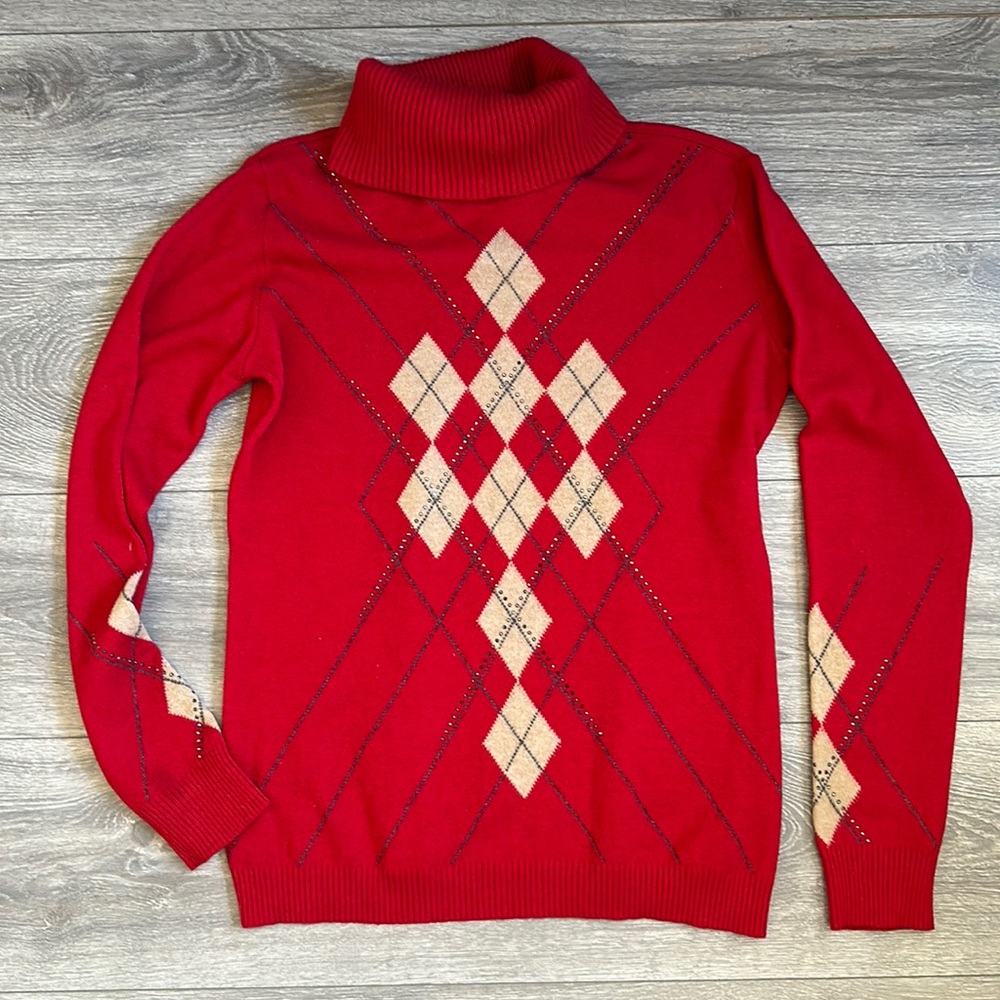 Escada Printed Turtleneck Sweater